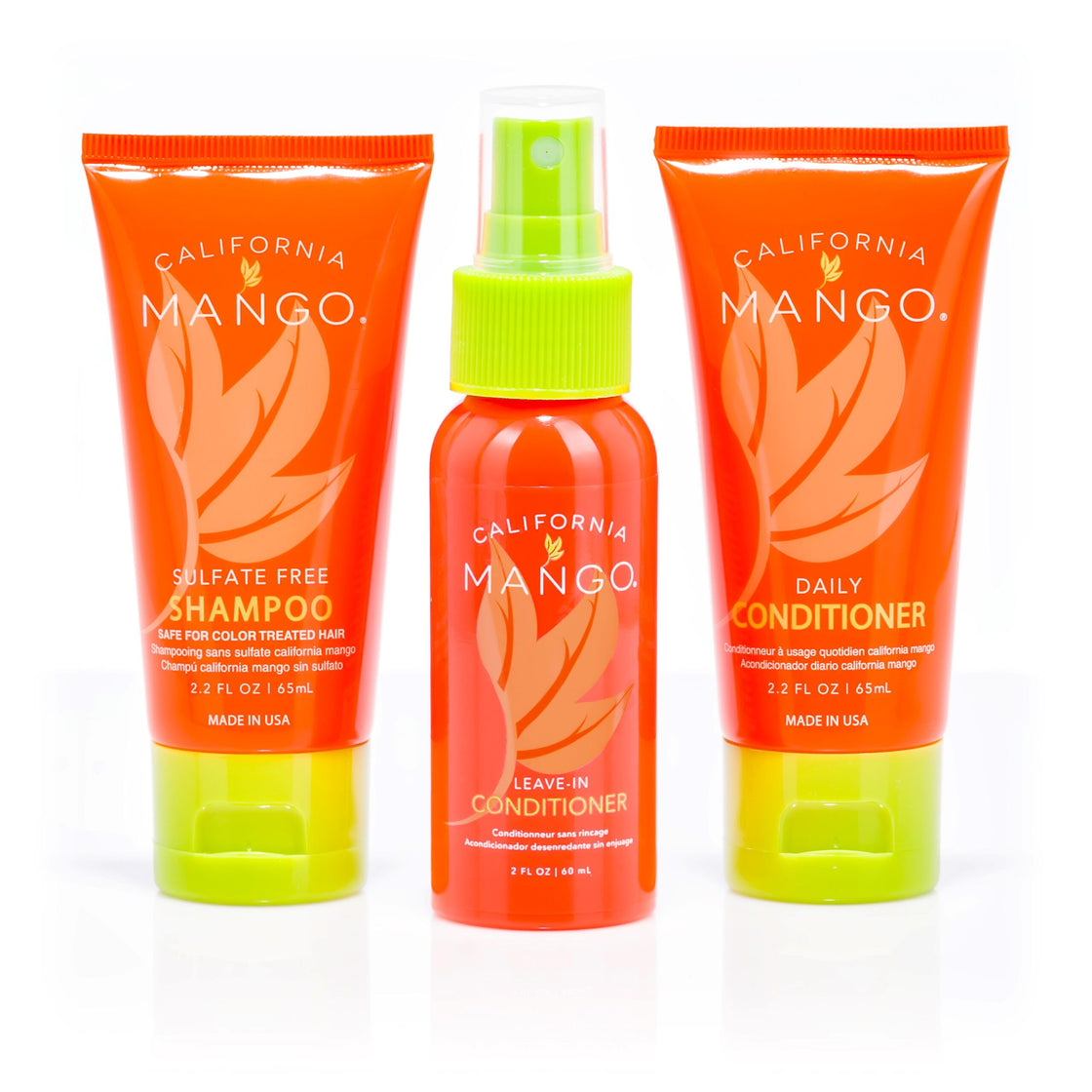 Mini Mango's 3pc Hair care kit product shot
